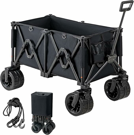 Folding Utility Trolley Cart with All-Terrain Wheels-Zenstoo - F.Z.E