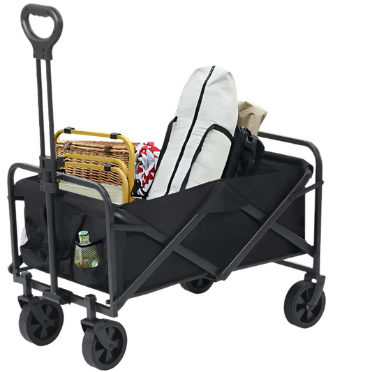Heavy-Duty Foldable Utility Wagon with Storage Pockets & Wheels-Zenstoo - F.Z.E
