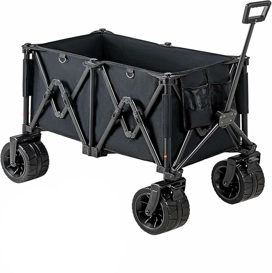Folding Utility Trolley Cart with All-Terrain Wheels-Zenstoo - F.Z.E